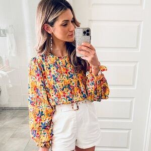 Endless Rose crop elastic hem summer top! Like new!